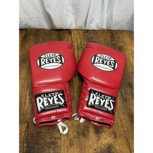 Cleto Reyes Boxing Gloves Mens 12oz Red Goat Leather Lace Up Pro Training Mexico